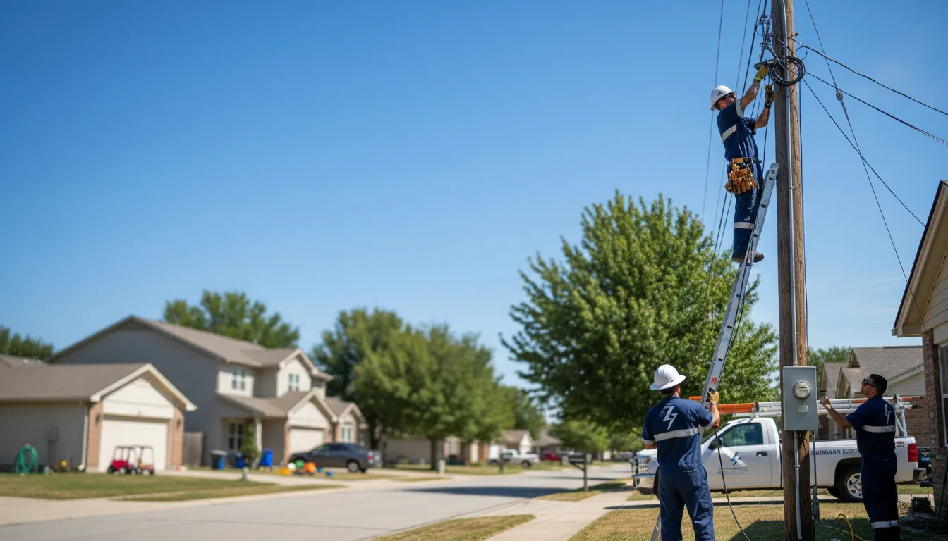 Residential electrician providing installation services in Forestburg, TX